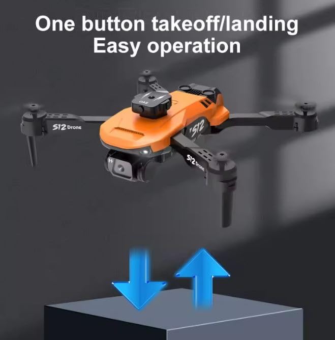 Image of WEADFAX-Drone-with-4K-Camera-WiFi-FPV-1080P-HD-Dual-Foldable-RC-Drone-Altitude-Hold-Headless-Mode-Visual-Positioning-Auto-Return-App-Control-Quad-Copter (W12)