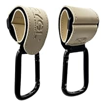 Stroller-Hooks - Adjustable Stroller Carabiner Clips, Universal Stroller Clips and Hooks for Parents and Travelers - Ideal Stroller Accessories for Shopping, Travel, and Baby Gear - Apricot 2Pack