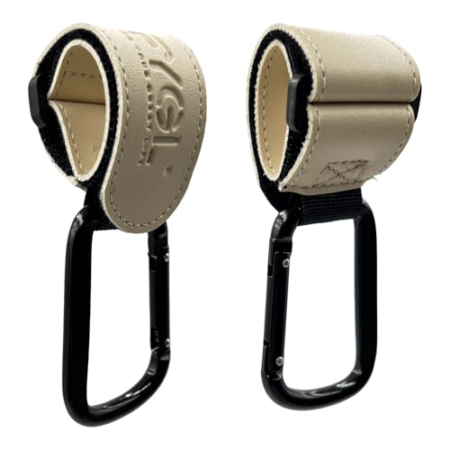 FYGL ベビーカー フック 調整可能なベビーカー フック親と旅行者のため普遍的な荷物フック スーツケース ハンガー ショッピング旅行とベビーギアの理想的なベビーカー アクセサリー - アプリコット色、2パック