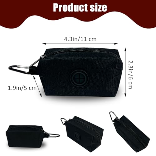Image of 2 Pack Dog Poop Bag Holder, Pet Dog Waste Bag Dispenser for Leash with Metal Clip, Hand Free Doggie Dog Bag Holder Attachment, Fit Any Dog Leash Belt (Blue)
