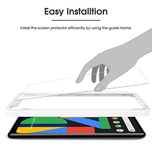 [4 Pack] Omoton Google Pixel 4 Xl Screen Protector, Tempered Glass Screen Protector For Google Pixel 4Xl 2019 Released With/Alignment Frame/Scratch Resistant/Bubble Free #TOP2