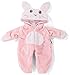 Götz 3403255 Onesie Rabbit Overall - Puppenbekleidung Gr. S - Bekleidungs- und Zubehörset für Babypuppen von 30 - 33 cm