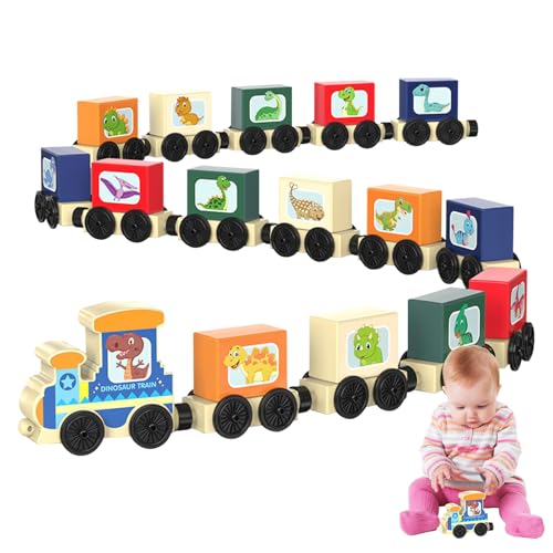 Juego De Tren De Madera Para,Juguetes Educativos - Tren De Juguete Animales De Madera | Para Niños Y Niñas, Preescolar, Escuela, Guarderías, Escuela En Casa, Cumpleaños