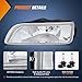 Nilight Fog Lights Assembly Compatible with 2003 2004 2005 2006 2007 Honda Accord 4Door Sedan 2004-2008 Acura TL w/H11 12V 55W Bulbs Clear Lens Driver and Passenger Side