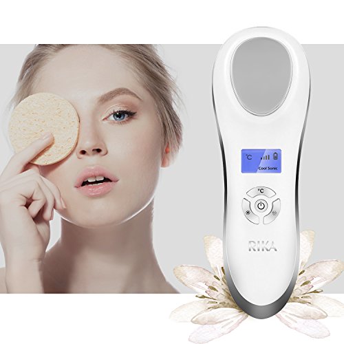 Rika Hot and Cool facial Massager Eye Massager, Skin Calm, vibration skin toning device (Heating Vibration Hot and Cool Facial Massager)