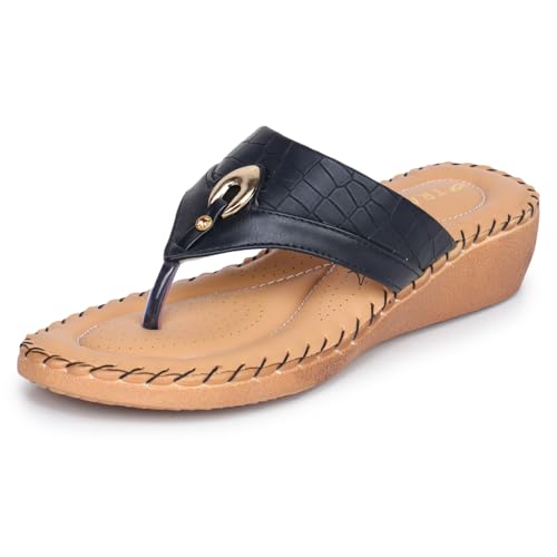 Image of TRASE Women's Flip-Flops & Slippers | Doctor Ortho Comfortable Chappal for Women & Girls | Light weight, Soft Footbed, Comfortable & Stylish | Diabetic & Orthopedic Footwear, Good for Knee & Foot Pain