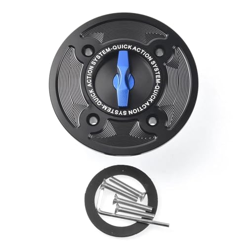 Couvercle bouchon réservoir alu CNC bleu haut de gamme pour moto Ninja 650