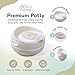 Dolu Nuve Premium Potty Training Seat for Toddlers, Portable Toilet Chair with High Backrest, Non-Slip Base and Removable Inner Bowl, Relax Beige