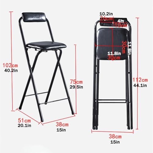 Chaise pliante portable confortable contre le manque de place noir