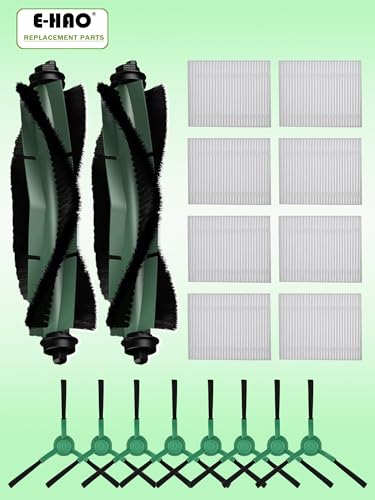 Image of Replacement Parts for iRobot Roomba Essential Q, Y Series, Accessories Kit for 104, 105, Q0120, Q0110, Y0140, Y0110, Y0112, Essential Vac 2 (2 Brushes, 8 Filters, 8 Edge Sweeping Brushes)