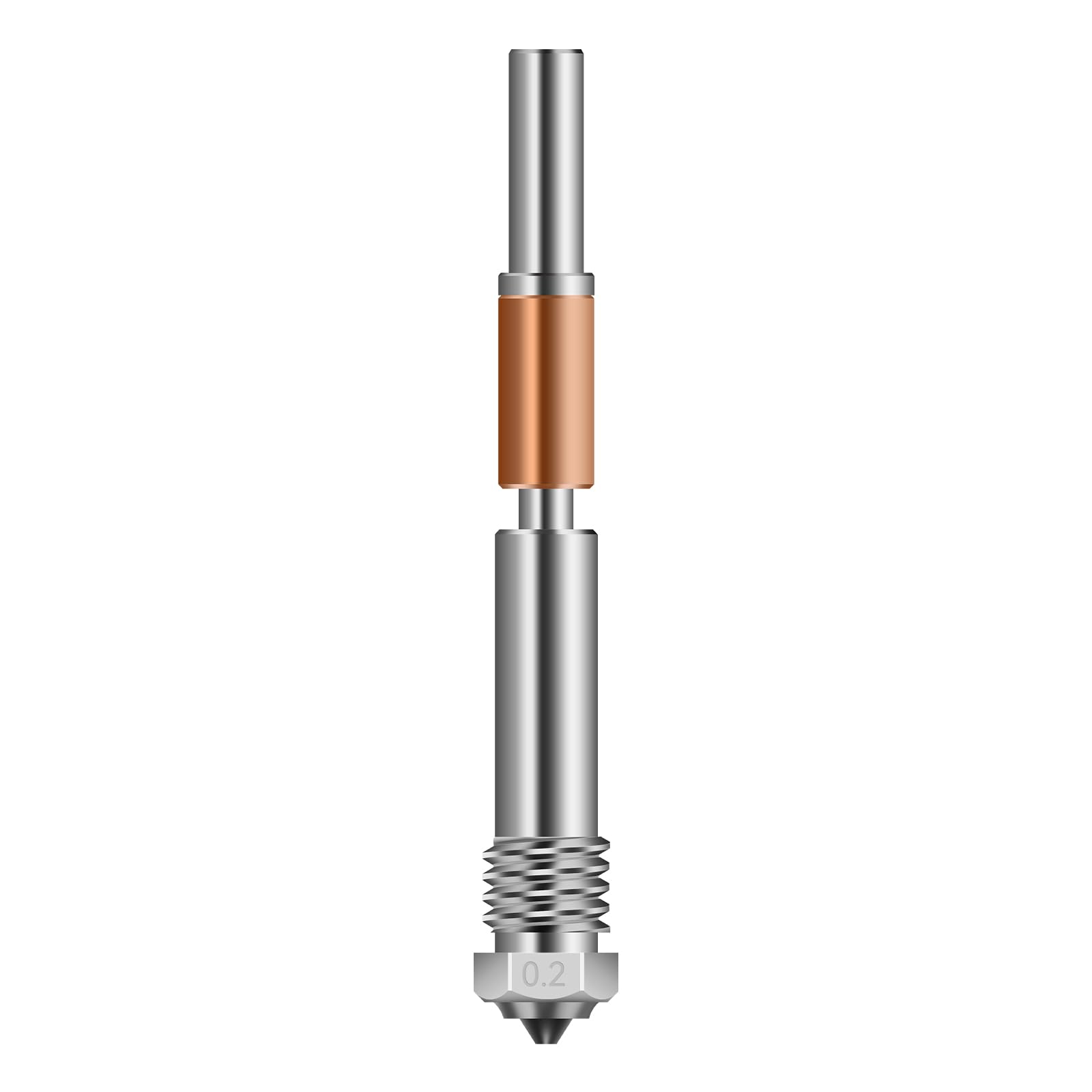 Boquilla de una pieza de acero endurecido TZ-4.0-0.2, boquillas de bambú bimetálico, boquilla de impresora 3D Bambu Lab p1s, boquilla Bambu de 0.4 mm x1c, para impresoras 3D Bambu Labs X1 x1 Carbon
