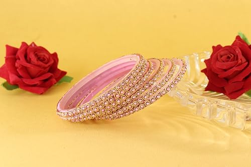 Image of NMII Glass Golden Beads & Pearls Moti Work Designer Bangles Set For Women & Girls | Kanch ki Chudi Set | Girl's Bangles Bracelet | Glass Bangles | Daily, Wedding, Party, Fashion Jewellery- Set of 12