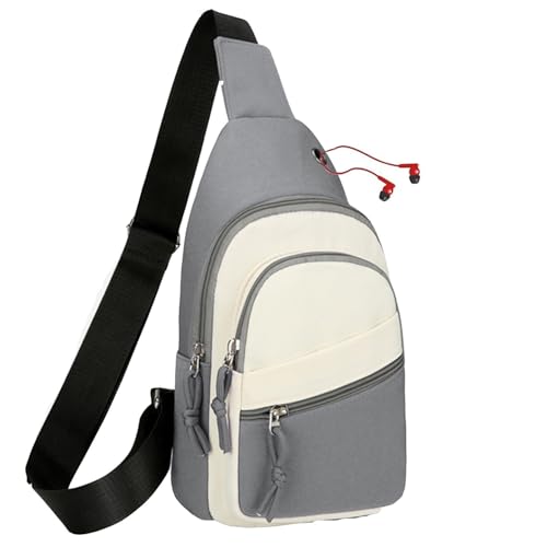 JENAGREEN Small Crossbody Sling Backpack Sling Chest Bag，Adjustable Cross Body Bag Chest Shoulder Bag Daypack Fanny Pack for Travel Hiking