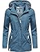 Produktbild Marikoo Damen Übergangsjacke Outdoorjacke mit Kapuze Dein Kussmäulchen Blau Gr. L