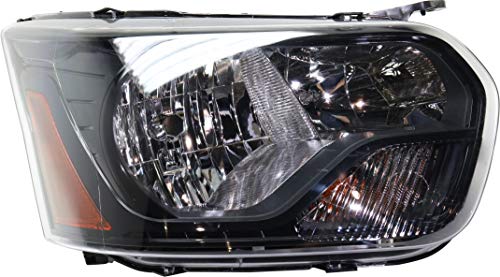 Garage-Pro Headlight Assembly Compatible 2015-2019 Ford Transit-150 Transit-250 Transit-350 Transit-350 HD Interior, 9-2-2015 - CAPA, Passenger Side, Clear Lens; Black Interior