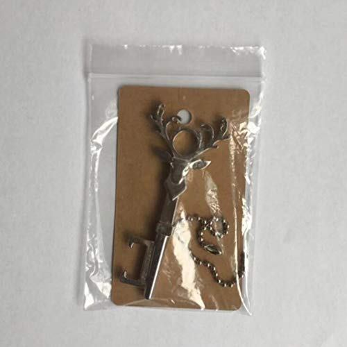 Amosfun 2 peças abridores de garrafas de liga de cervo abridor de cervejas abridor de chave tampas d