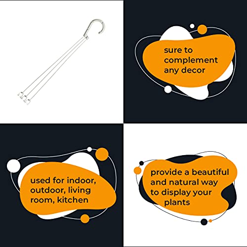 Indoor Plant Hangers - Pack Of 4 - Plastic Flower Hanging With Pot - Decorative Garden Plants Pot With Hook - Outdoor Basket Hanger With Pots #TOP2