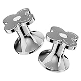 botón de plástico, Botón de cisterna for inodoro con forma de flor, paquete de 2, plateado