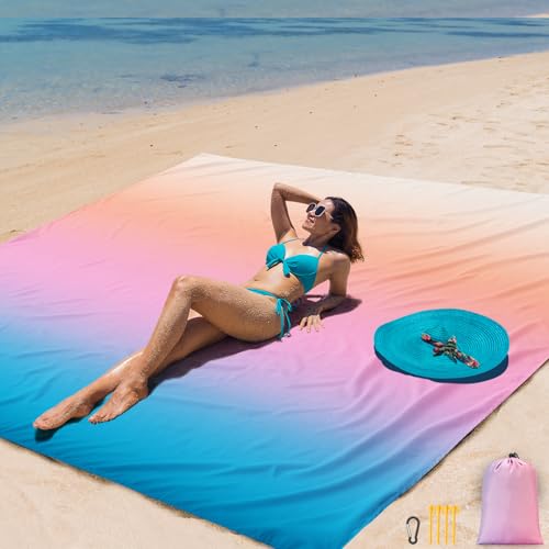 AISPARKY Beach Blanket Waterproof Sandproof Extra Large Beach Mat 79