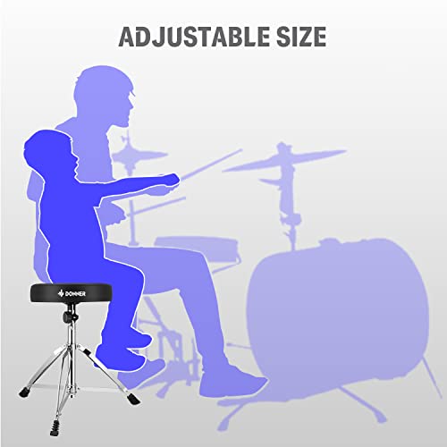 Donner EC1200 Drum Throne Set, Padded Seat Height Adjustable Drum Stools thumb #7