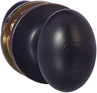 AmazonBasics Closet Door Knob, Oval Egg, Oil Rubbed Bronze