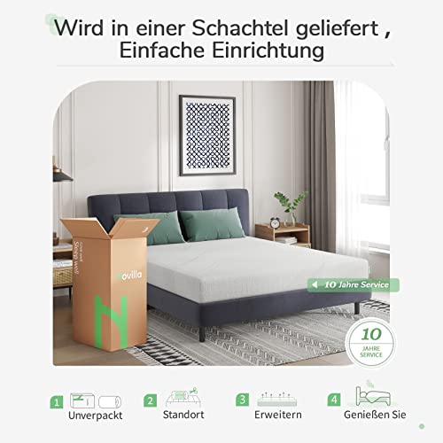 Matratze 80 x 190 cm von Novilla mit H2 und H3 Härtegrad