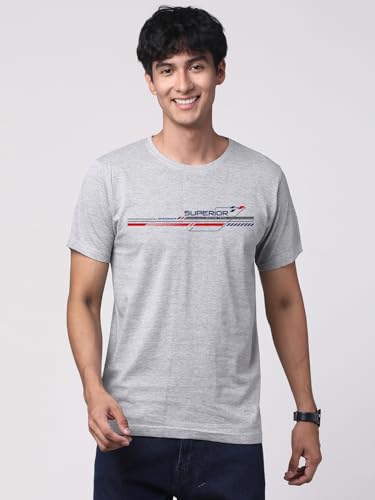 Image of ADRO 100% Cotton Lycra Tshirts for Men Combo Pack of 3 | Regular Fit | Printed T Shirt | Round Neck Half Sleeve| Mens Tshirts