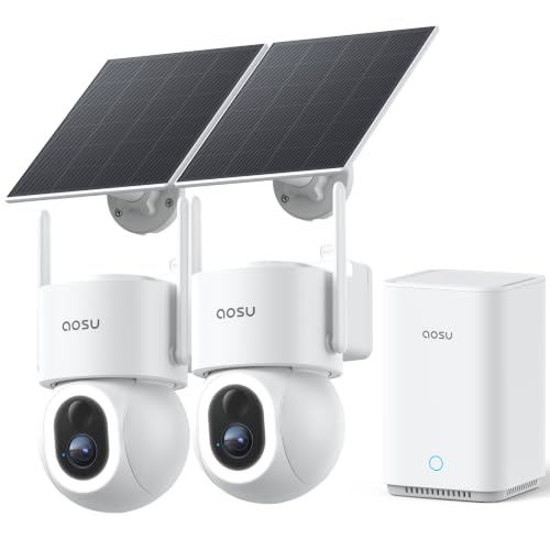 aosu D1 Max, 2-Cam Kit, 4K Solar Security Cameras System Wireless Outdoor - image 1