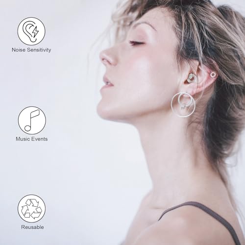 Image of Jayine Ear Plugs for Noise Cancelling Ear Protection EarPlugs for Sleep,Concerts,Work,Study,8 Size Eartips with Small Box,Perfect -30dB Silicone Earplugs for Noise Reduction