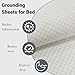 Grounding Sheets Queen Size with 10% Silver Fiber,High Conductivity with Grounding Cord, Grounding Keep Good Sleep, Natural Healthy (60x88 Inch)