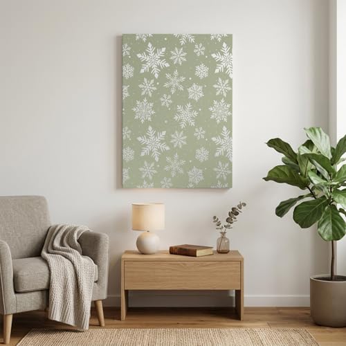 Christmas Snowflake Canvas Wall Art for Living Room Canvas Prints