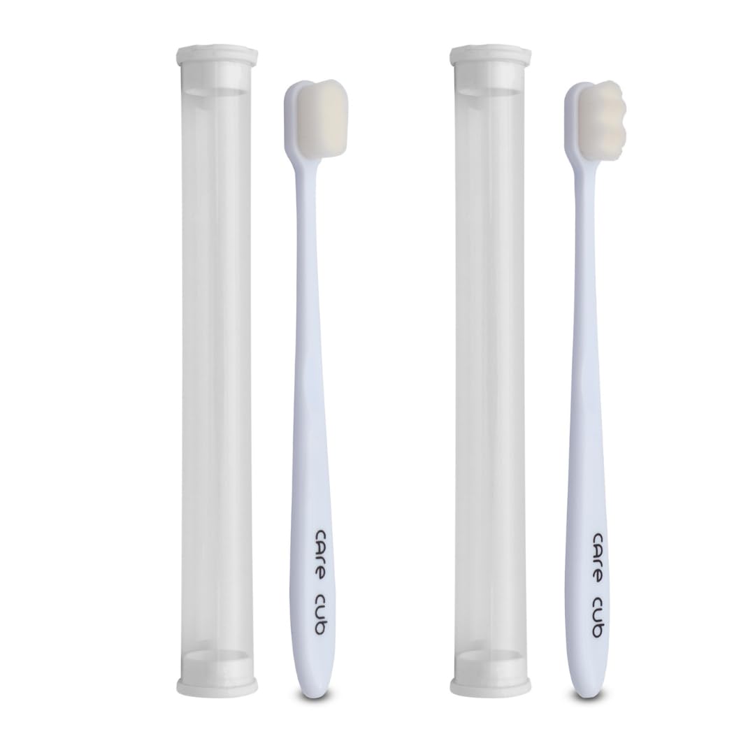 CARECUB White Flat & ZigZag Toothbrushes with 10000 White Bristles - BPA-Free, Ultra Soft Micro Nano Bristles, Ideal for Sensitive Teeth, Suitable for 8+ & Adults (B0CYHD2197) Amazon Price History, Amazon Price Tracker