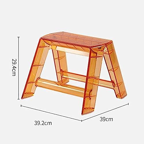 Acrylic Folding Step Ladder - 1 Step Portable Stool for Adults, Indoor/Outdoor Use - Ideal for Kitchen, Library, Small Spaces