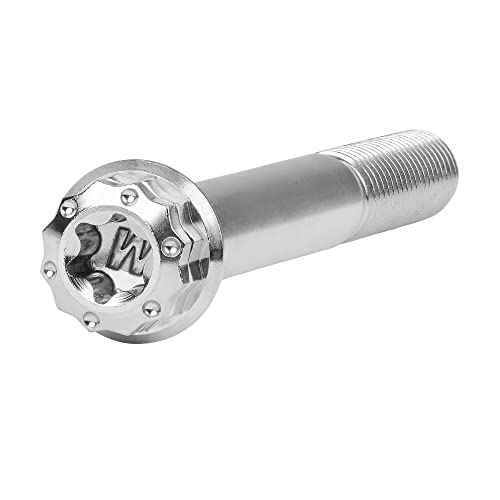Image of Titanium Flange 12 Point Head M8 x15 20 25 30 35 40 45 50 55 60 65mm Screw Bolt Pack of 4 (M8x65mm, Normal Titanium)