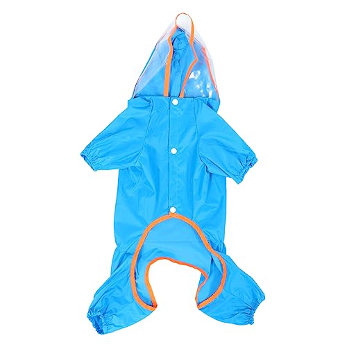 Abaodam Reflective Hooded Dog Raincoat Lightweight Pet Clothes Breathable Poncho for Comfortable Outdoor Use for Bad Weather