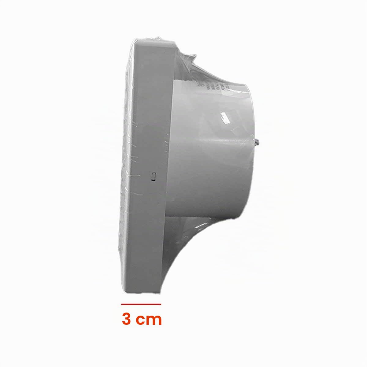 A2ZWORLD Ventilador de aspiración eficiente 19 W 240 m3/h 34 dB, 180 x 180 mm, orificio 120 mm, profundidad 100 mm, aspirador de pared para baño, cocina, 230 V, 50 Hz