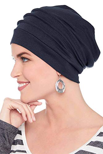 Headcovers Unlimited Slouchy Snood-Caps for Women with Chemo Cancer Hair Loss (Navy)