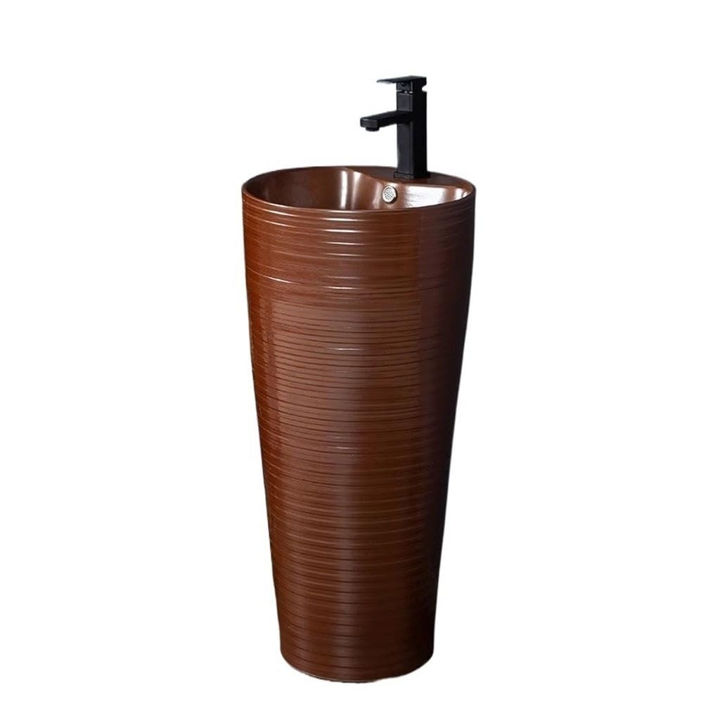 Bathroom Sink Balcony Pedestal Basin Courtyard Pedestal Basin Wash Basin Home Bathroom Wash Basin Outdoor Sink Bathroom Vanity