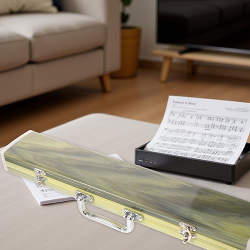 JEWEDECO Hard Shell Bamboo Flute Case with Handle Storage for E Tuned Wind Instruments Lightweight Protective Holder for Classroom Concert And Travel Use