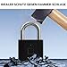 Gate Padlock Combination Padlock: Fingerprint Phone App Locker Lock eLinkSmart - Keyless Padlock Outdoor Waterproof Heavy Duty 1CM Shackle Support iOS Watch