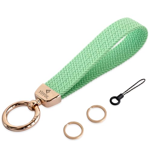 YOYOL Elastic Braided Wrist Lanyard, Keychain,Keyring, Cool Key Chain for Men &Women