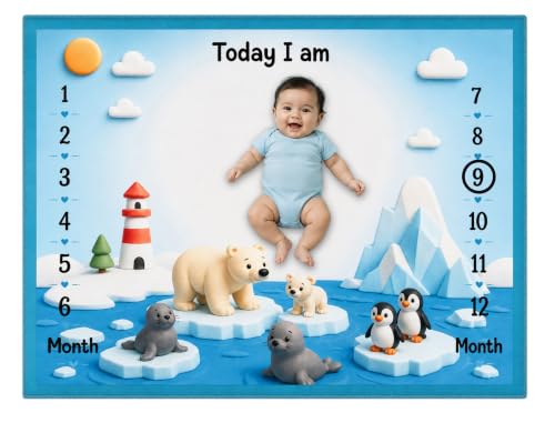 Image of NEW COMERS Milestone Baby Blanket for All Season Play Mat, Super Soft Foam | 3 Layer Thick Mat Blankets for Kids /New Born Monthly Photoshoot