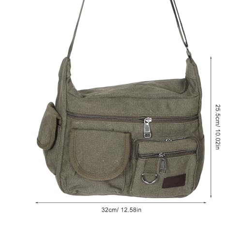 Bolso bandolera grande para viajes y uso casual con amplio espacio en lona de hombre 4