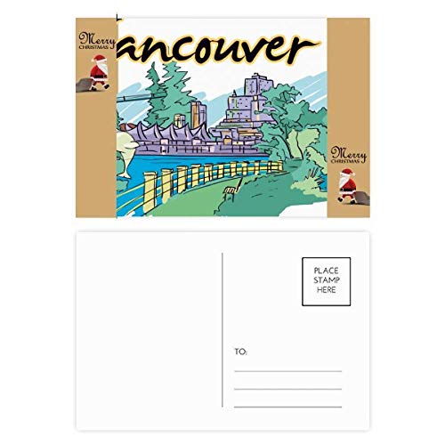 Cartes postales remerciement Père Noël Parfum Canada en papier premium
