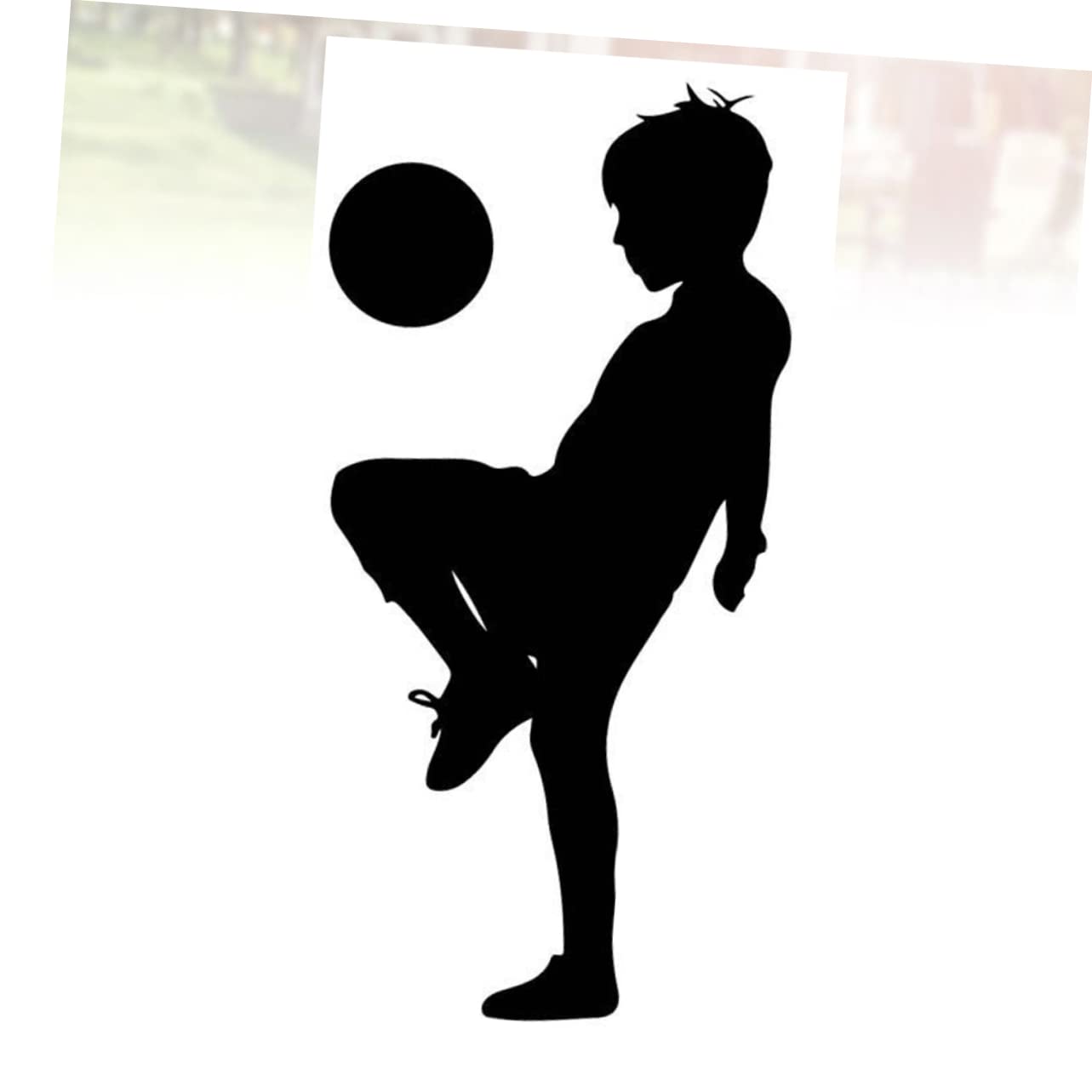 Operitacx 3 Pezzi adesivo da parete calcio giocare adesivi di calcio sport adesivo nero decorazioni adesivi neri murali per per camera da letto Black