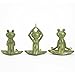Bits and Pieces - Set of Three (3) Delightful Frog Statues - Durable Hand Painted Poly Resin Outdoor Sculptures - Each Frog Positioned in a Classic Yoga Pose - Home and Garden Décor