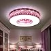 Produktbild BRFVCS ceiling light Runde Sterne Deckenlampe LED-Licht Räume Schlafzimmer Beleuchtung Mädchen Jungen einfache Fernbedienung Zimmer Hellblau -50 Cm, Kinder rosa -40 Cm - Monochrom weißes Licht