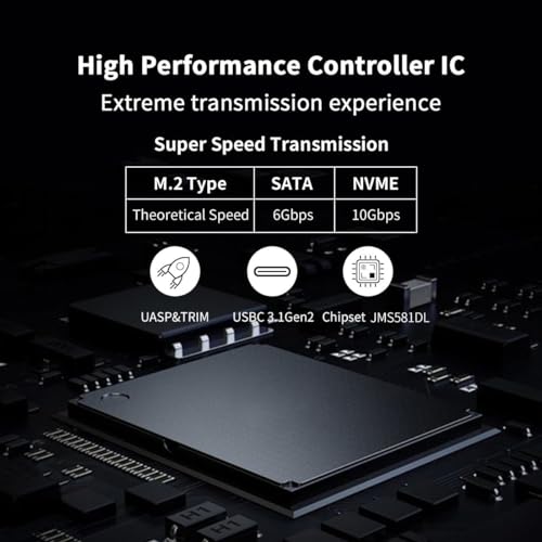 Kit con adaptadores para SSD M.2 NVME SATA USB 3.2 Gen 2 miniatura 4