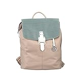Rieker Damen H1086 Rucksack, beige