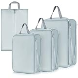 👕 [Ahorro de espacio]el espacioso espacio interior puede almacenar toda la ropa, los zapatos, los cosméticos, los accesorios de afeitado, etc. que necesita para viajar, y separar diferentes tipos de artículos, y el material suave no dañará para asegurar su ropa.